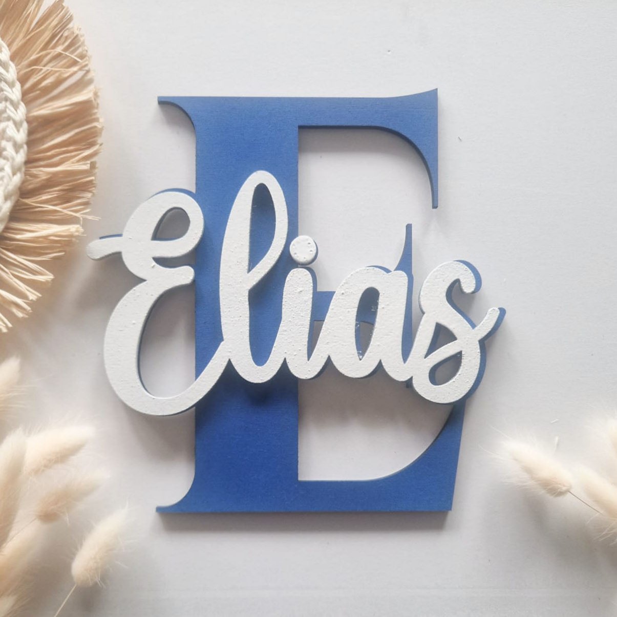 Türschild aus Holz mit Wunschnamen | Personalisiertes Namensschild für Kinderzimmer