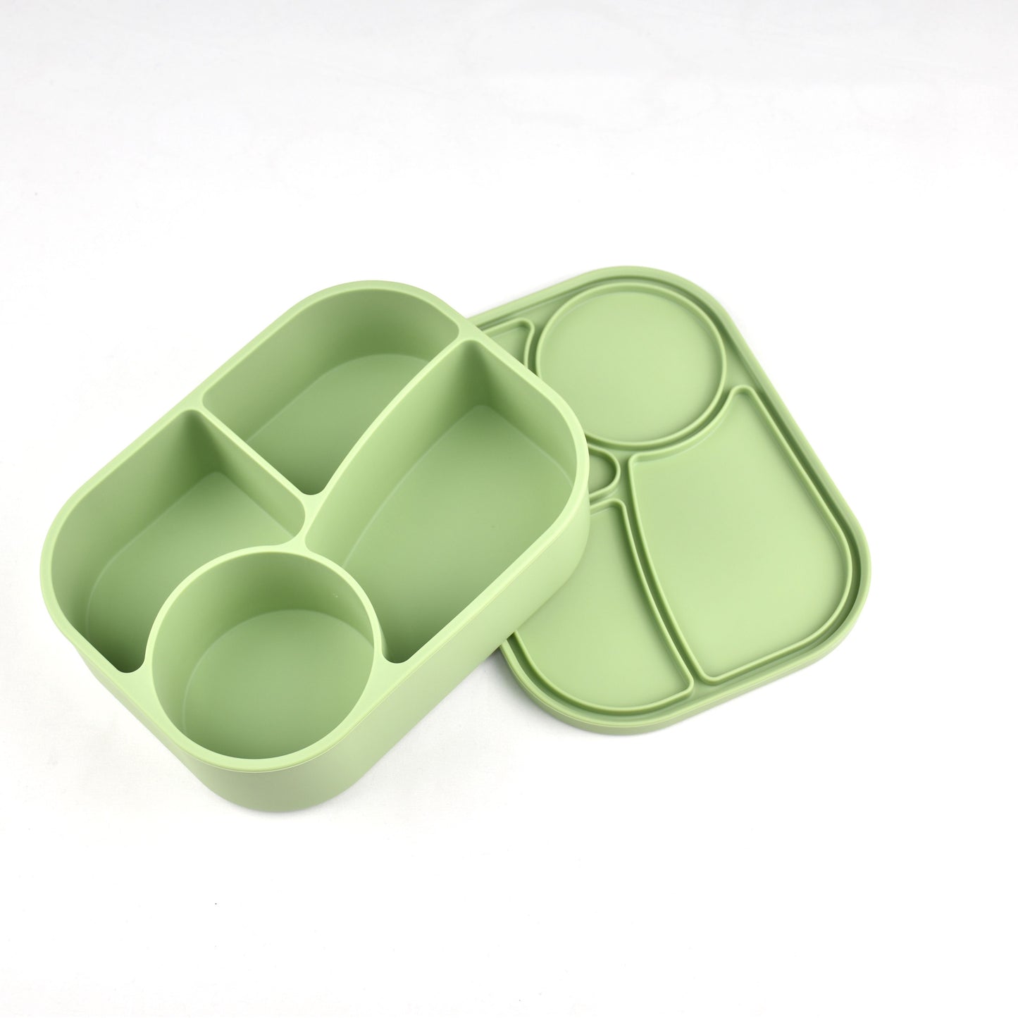 Brotdose Lunchbox mit Namen aus Silikon mit 4 Fächern