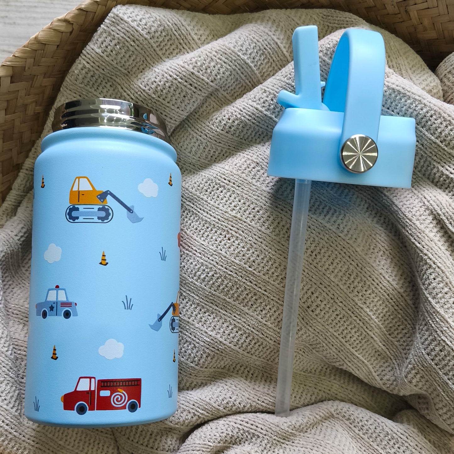 EliNik© Kindertrinkflasche EliNik 350ml- Autos