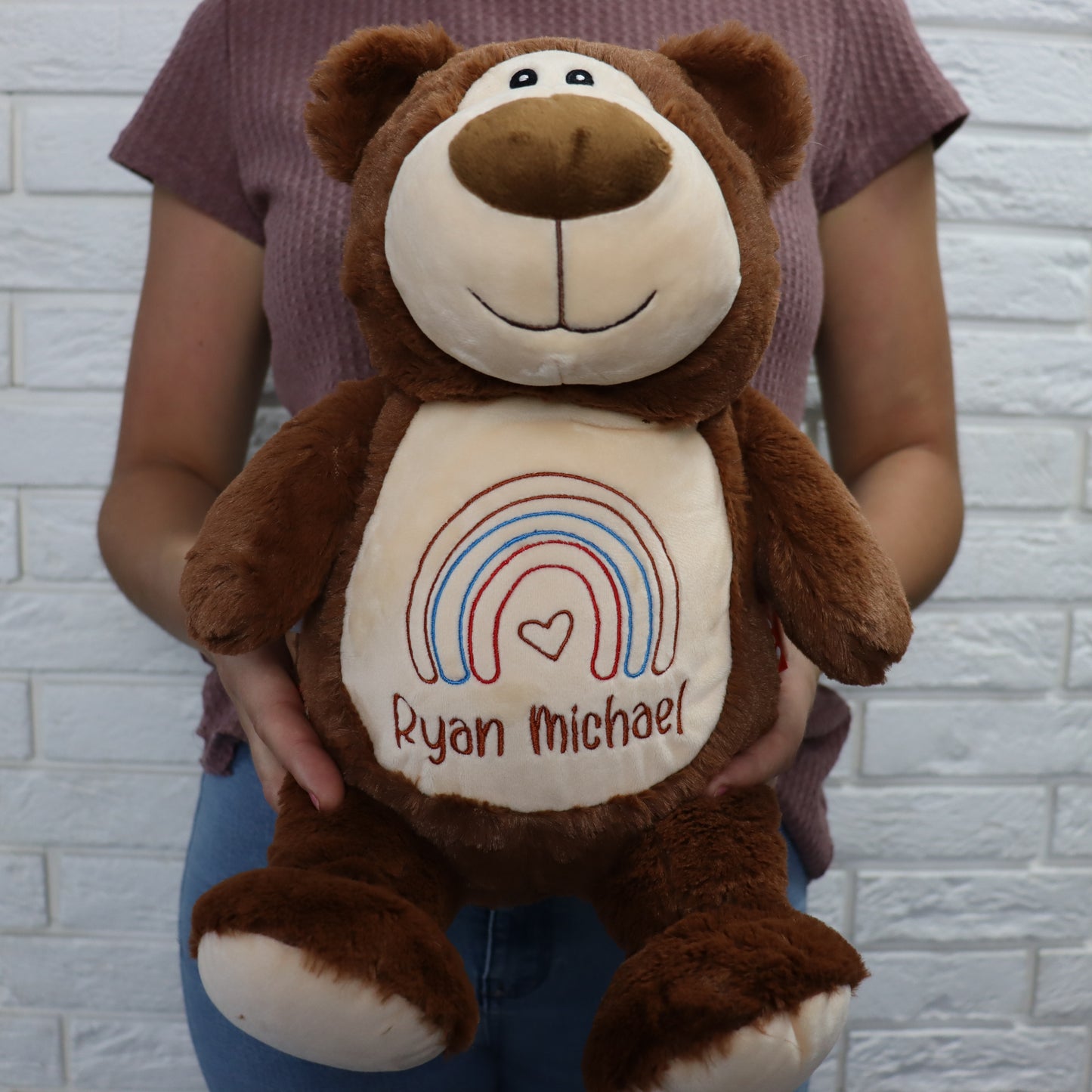 Kuscheltier mit Namen-Bär Dunkel