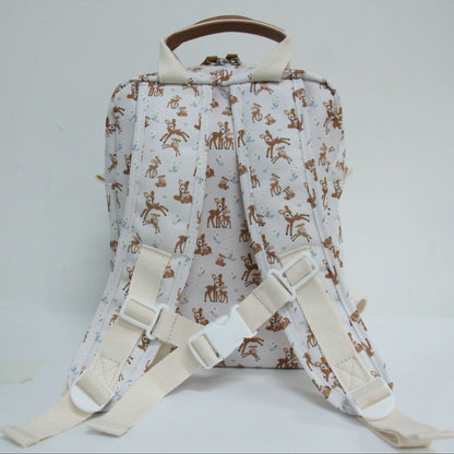 Kindergartenrucksack mit Brustgurt und Namen - Reh