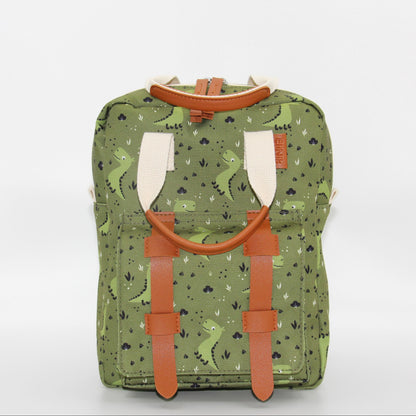 Kindergartenrucksack mit Brustgurt und Namen - Dinosaurier
