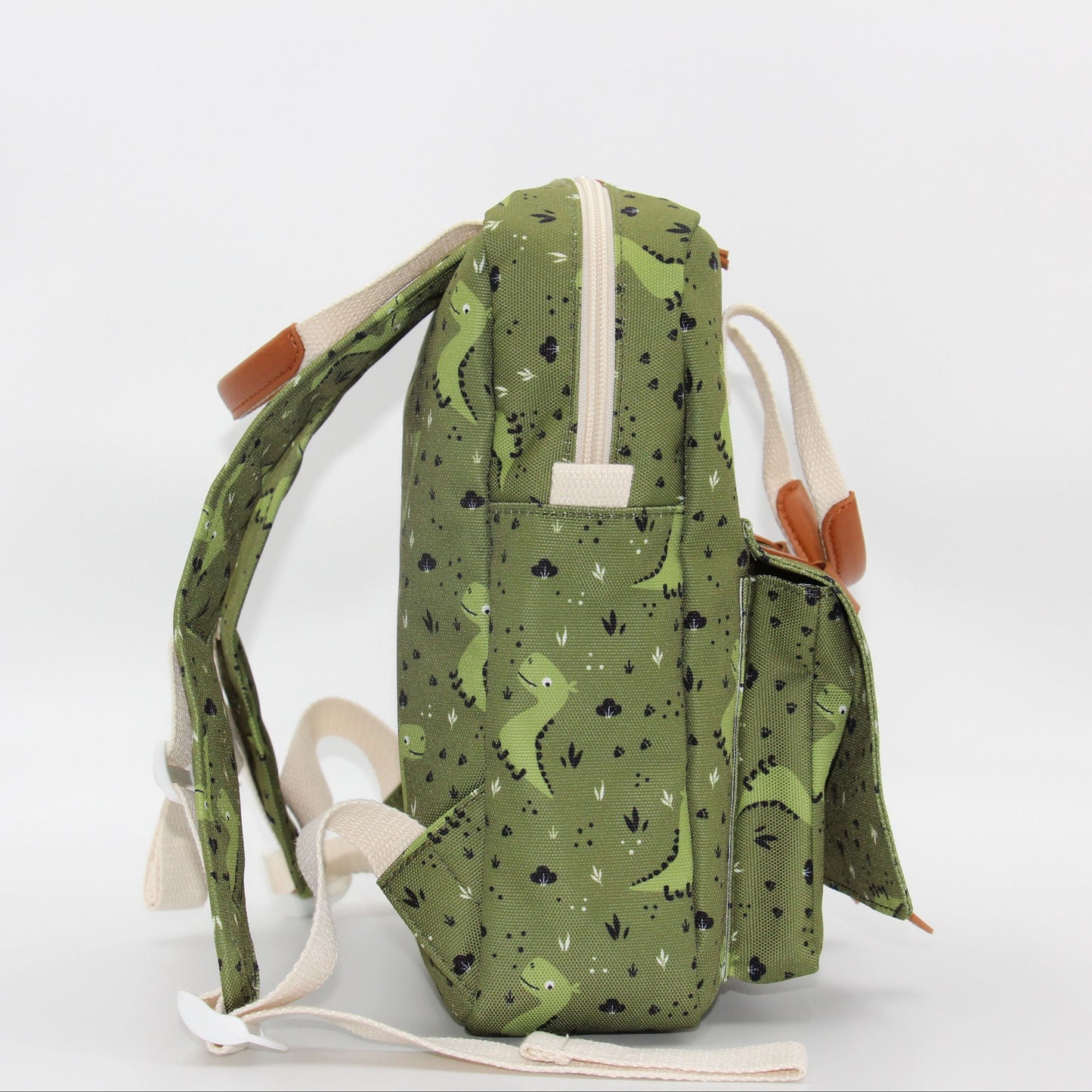 Kindergartenrucksack mit Brustgurt und Namen - Dinosaurier