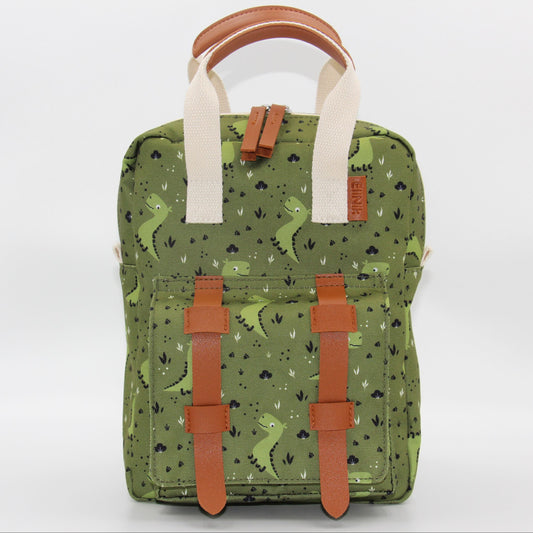 Kindergartenrucksack mit Brustgurt und Namen - Dinosaurier