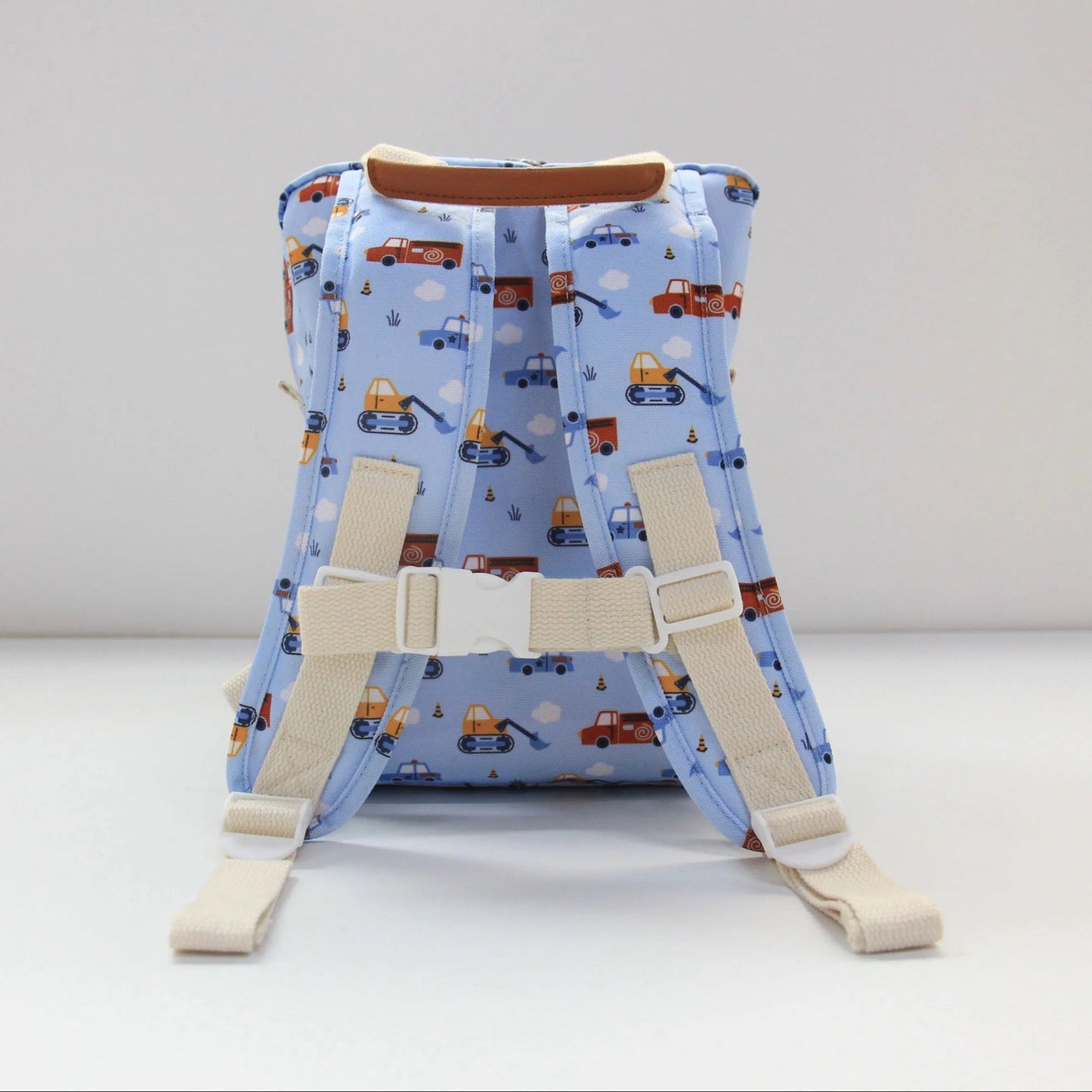 Kindergartenrucksack mit Brustgurt und Namen - Fahrzeuge