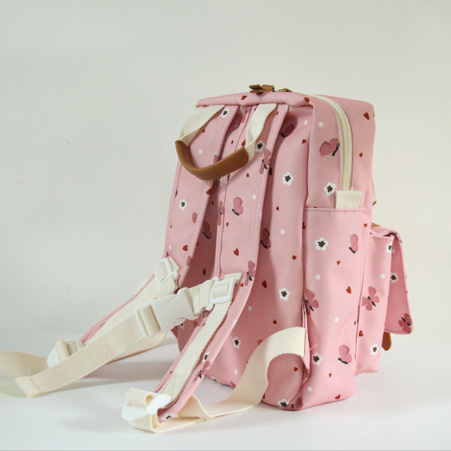 Kindergartenrucksack mit Brustgurt und Namen - Schmetterling