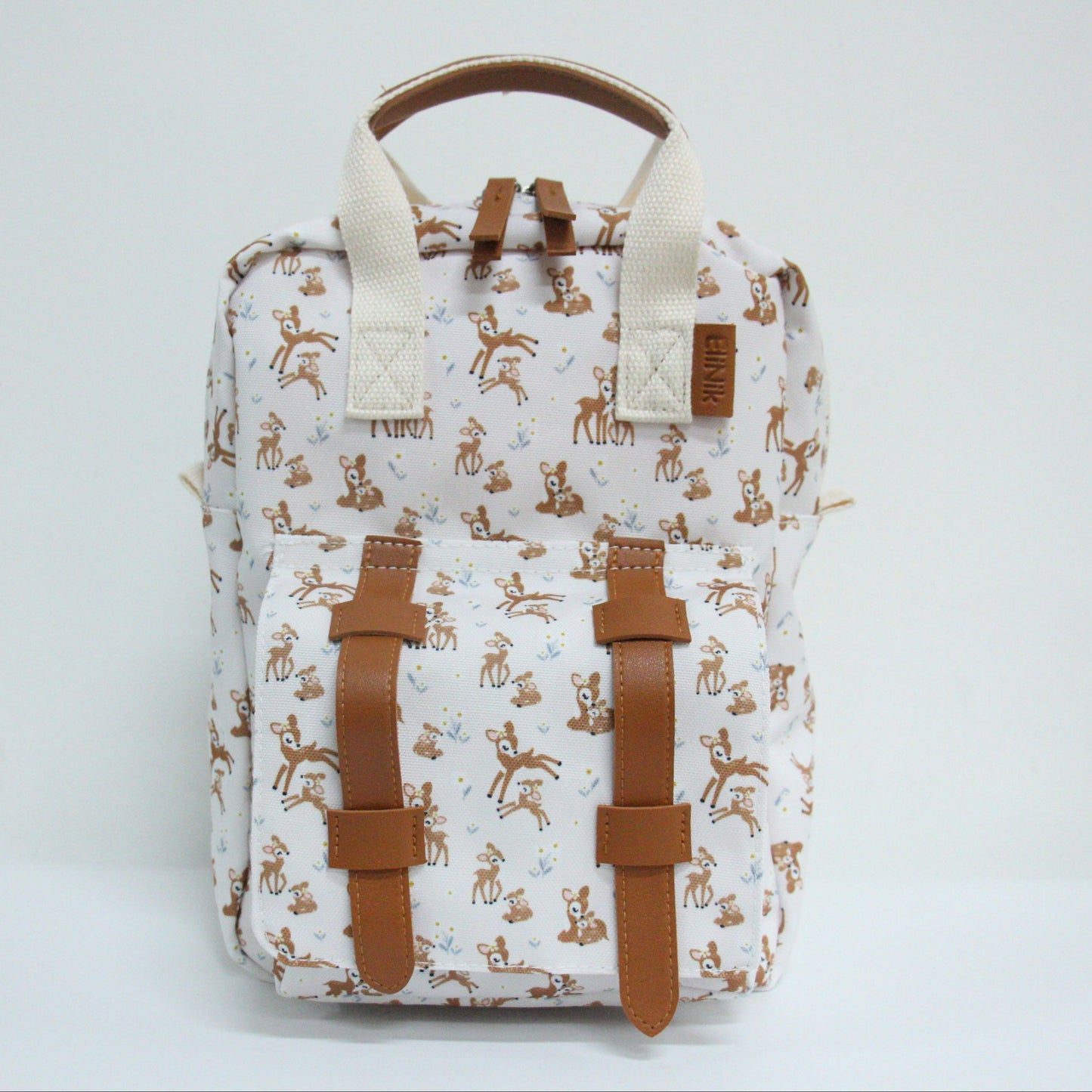 Kindergartenrucksack mit Brustgurt und Namen - Reh