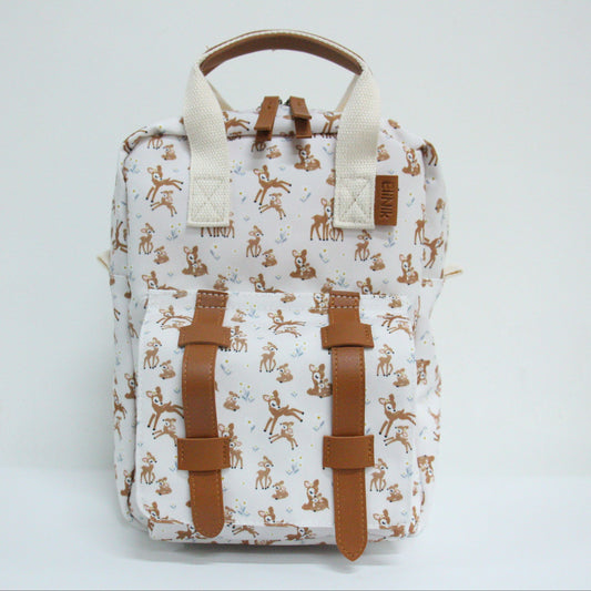 Kindergartenrucksack mit Brustgurt und Namen - Reh