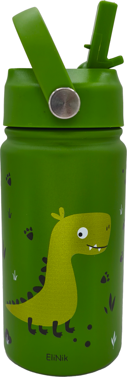 EliNik© Kindertrinkflasche EliNik 350ml- Dino grün