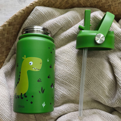 EliNik© Kindertrinkflasche EliNik 350ml- Dino grün