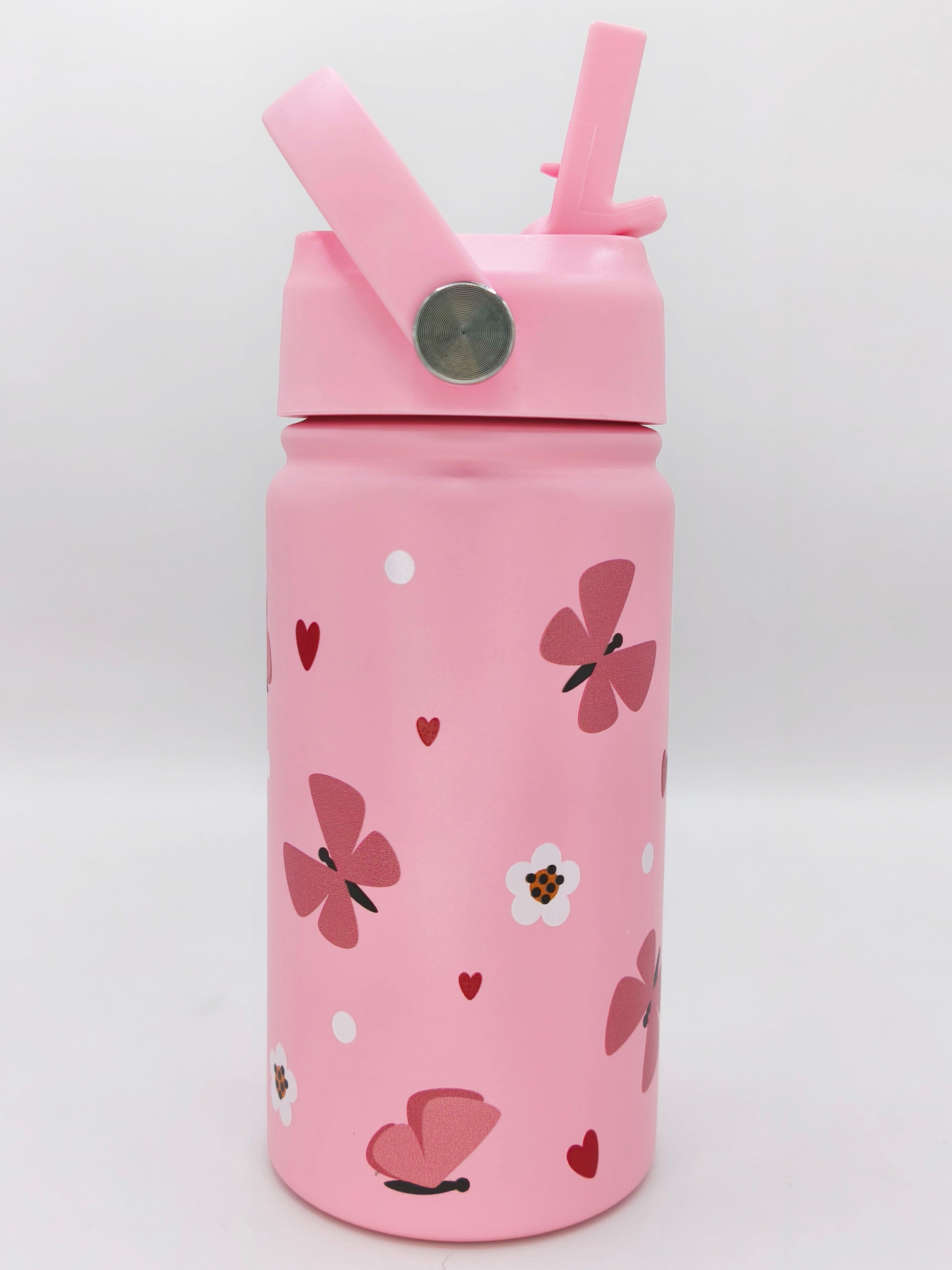 EliNik Kindertrinkflasche mit Namen aus Edelstahl- Schmetterling