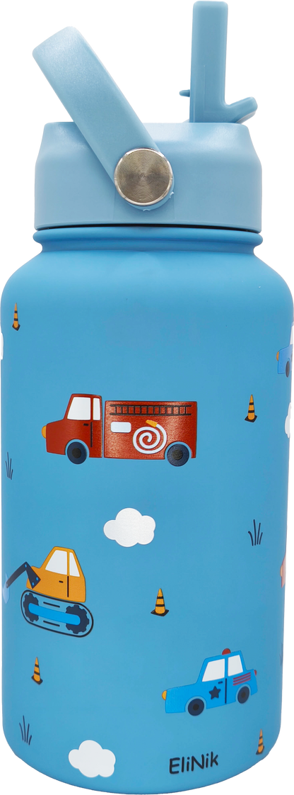 EliNik© Kindertrinkflasche EliNik 650ml- Autos