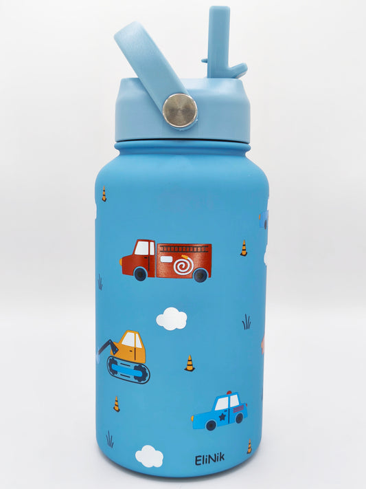 Edelstahl Kindertrinkflasche  650ml personalisiert mit Namen- Cars