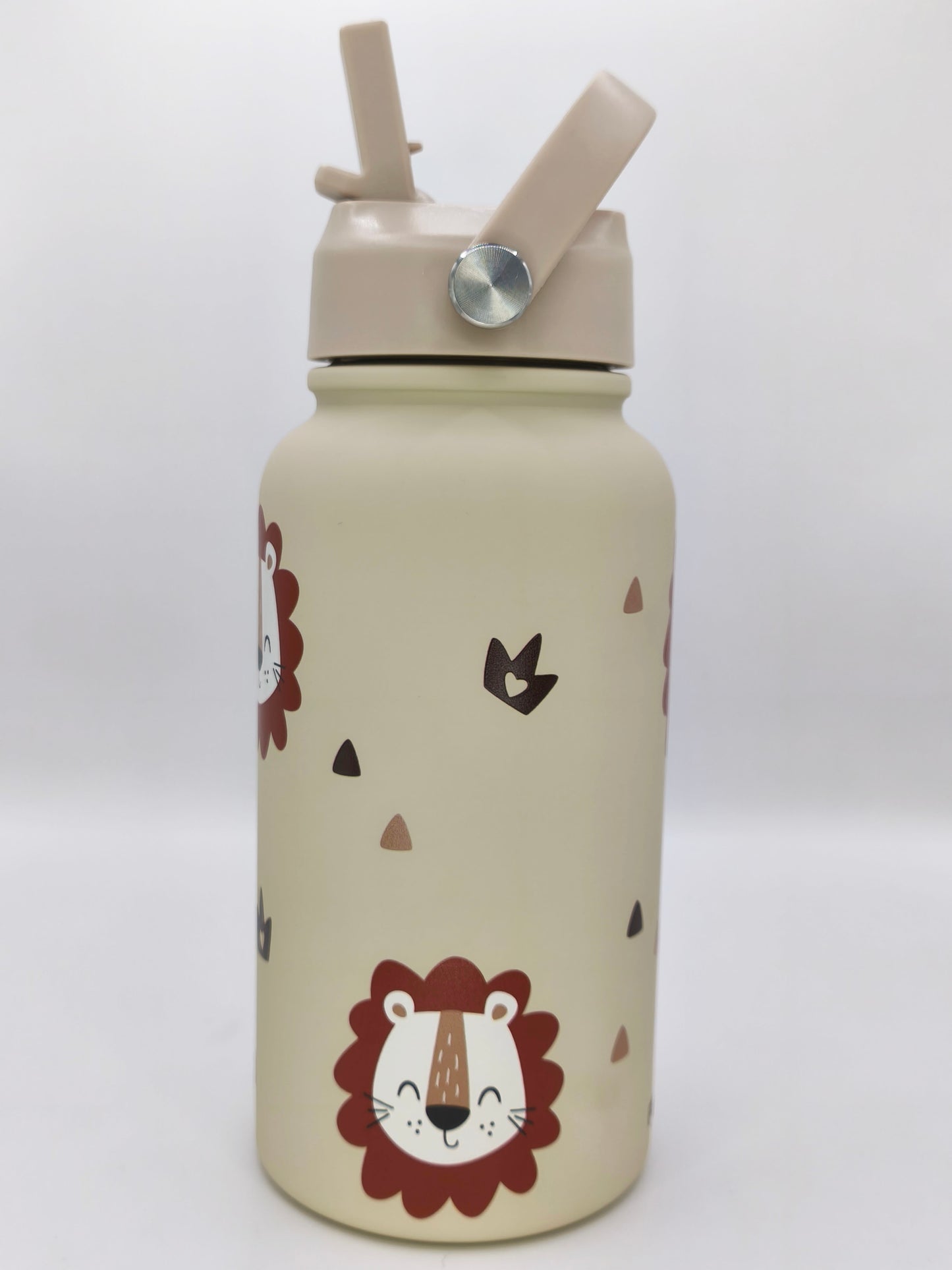 Edelstahl Kindertrinkflasche  650ml personalisiert mit Namen- Löwe