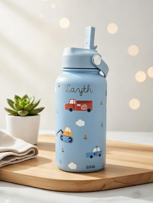 EliNik© Kindertrinkflasche EliNik 650ml- Autos